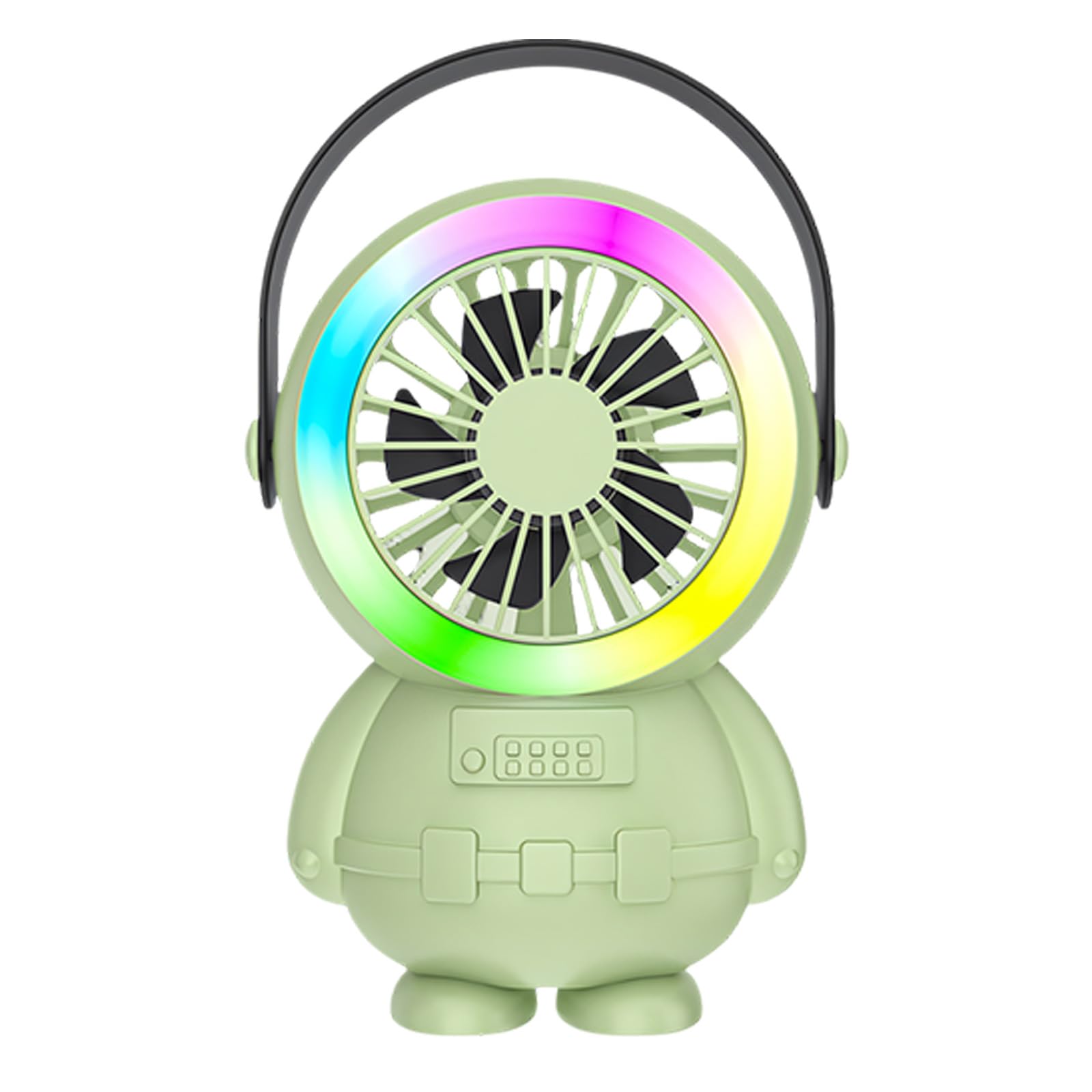 NRVTRE Powerful Rechargeable Portable Cooling Portable Desktop Fan with LED Light Low for Bedroom Dorm Camping Kitchen Lightweight Fan