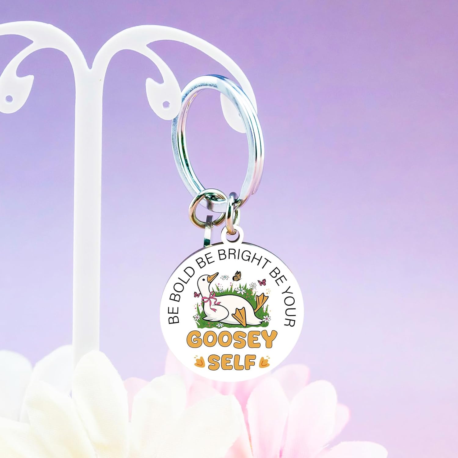 Funny Goose Keychain Silly Goose Birthday Decorations Purse Charms for Handbags Teen Girls Trendy Stuff Motivational Gifts for Teenage Girls Cute Keychains for Women Birthday Christmas Gift Ideas - Image 4