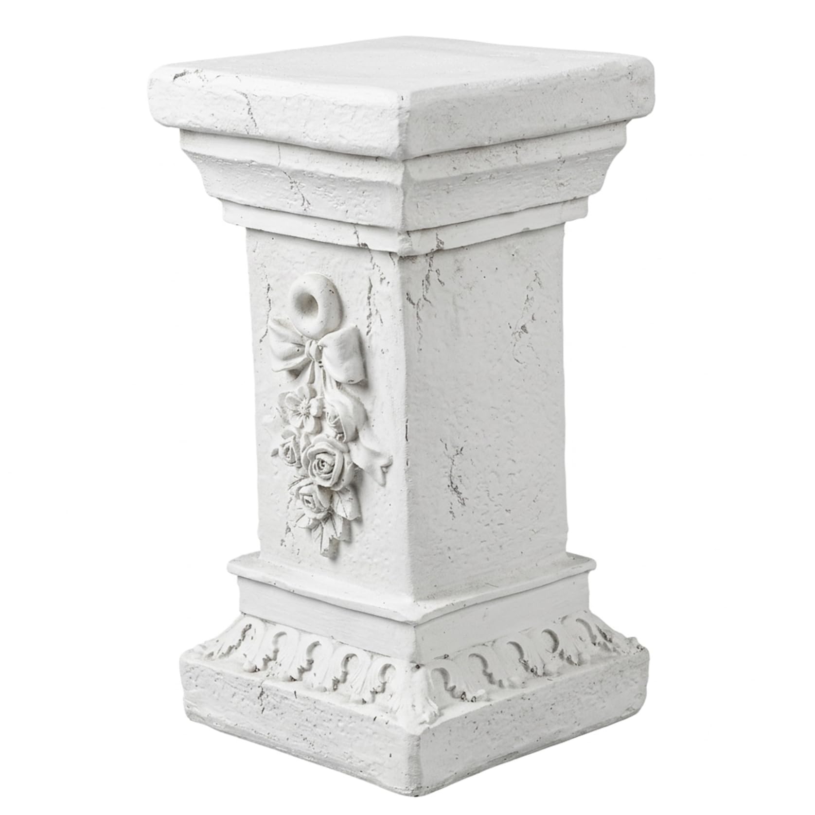 Support de statue, socle – Colonnes et piliers européens élégants, colonne et piliers en résine résistante aux intempéries pour statues, pots de fleurs, décoration 30 x 17 x 17 cm, jardinière