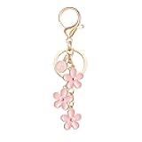 OUMILAN Initial Keychain Cute Flower Charms Keyring for Handbag Backpack–Personalized A-Z Letter Jewelry Gift for Women Girls