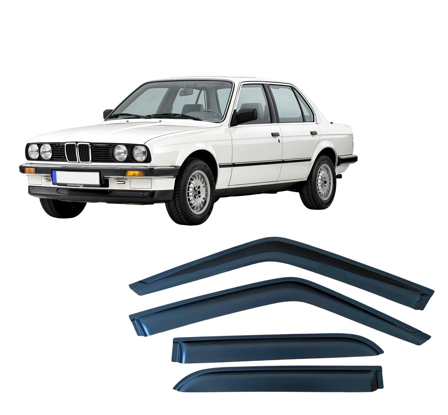 Deflecteurs air anti pluie auto pour BMW E30 82-91