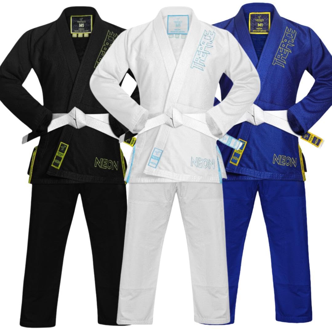 TrepaceInitial BJJ Gi Kids Lightweight IBJJF Brazilian Jiu Jitsu Gi Kimono for Boys & Girls Includes Pants & White Belt Training & Competitions, Tear Resistance Uniforms Designed