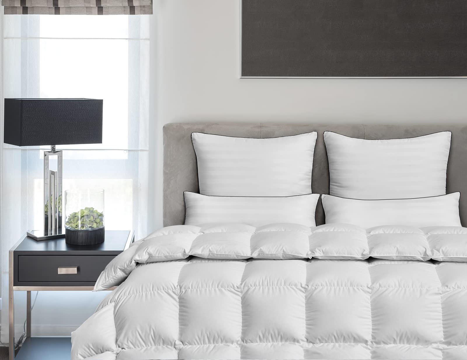 Set 2 Cuscini Letto GONICVIN 40x80 Cm | Extra Morbido E Traspirante | Lavabili In Lavatrice Per Collo E Schiena