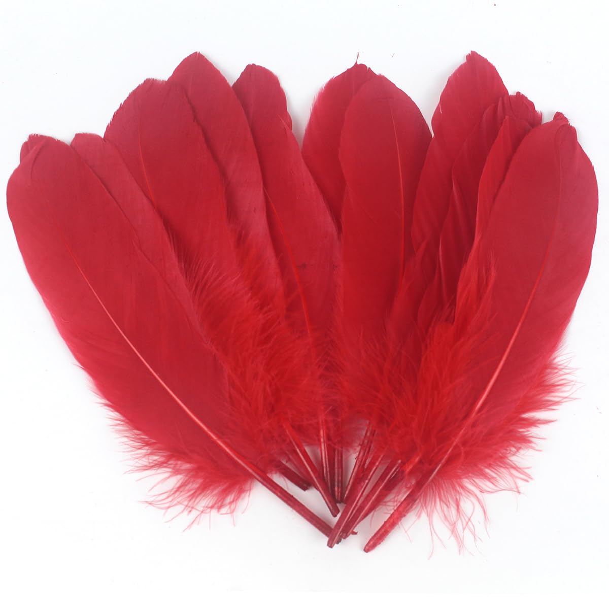 15-20cm 50 PCS Red Feathers Natural Goose Feathers for DIY Wedding Decorations Angel Wings & Fairy Crafts