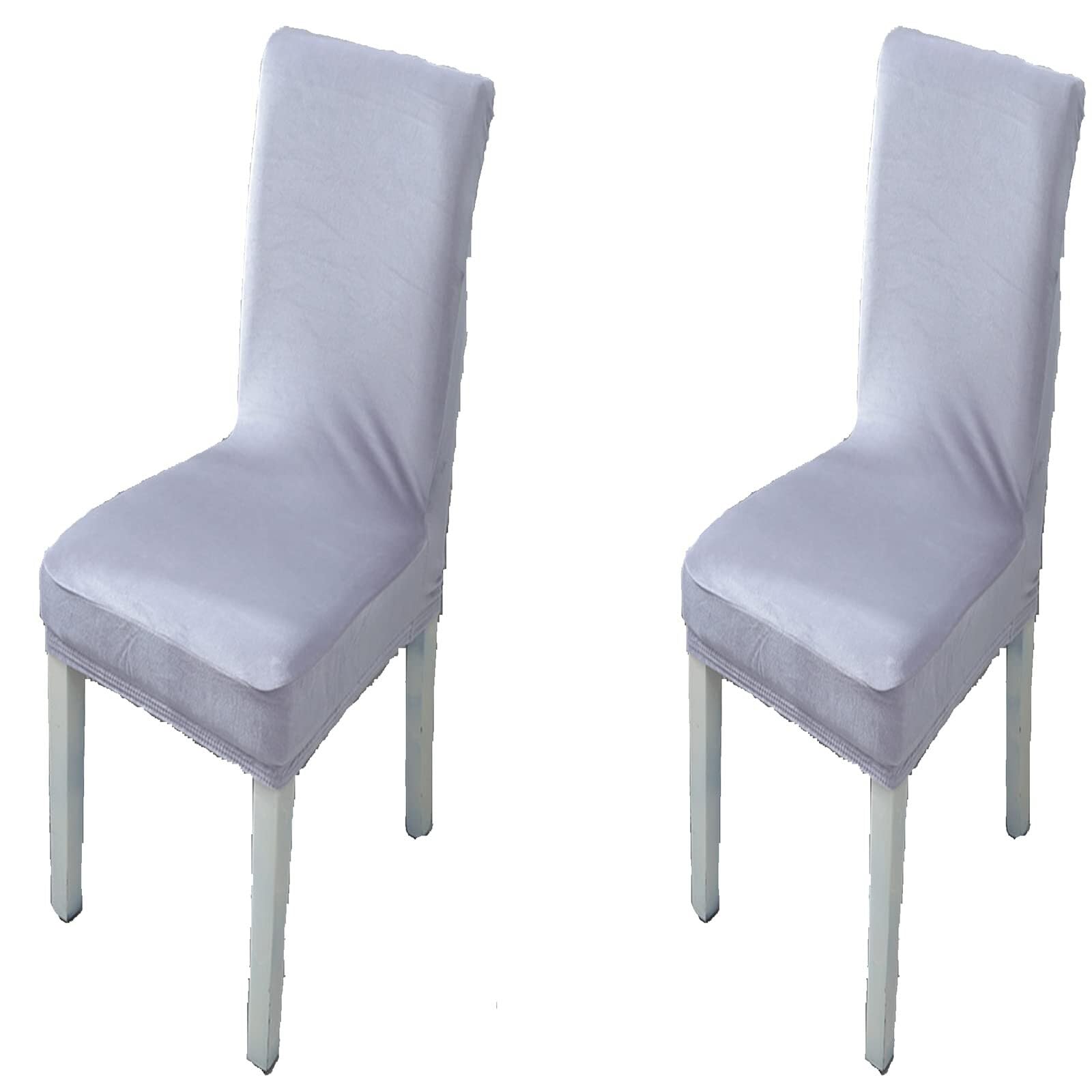 NMVAWIPT Velvet Stretch Dining Chair Covers Elastic Removable Washable Parsons Protectors For Room Hotel Wedding Banquet(#23,2pcs)