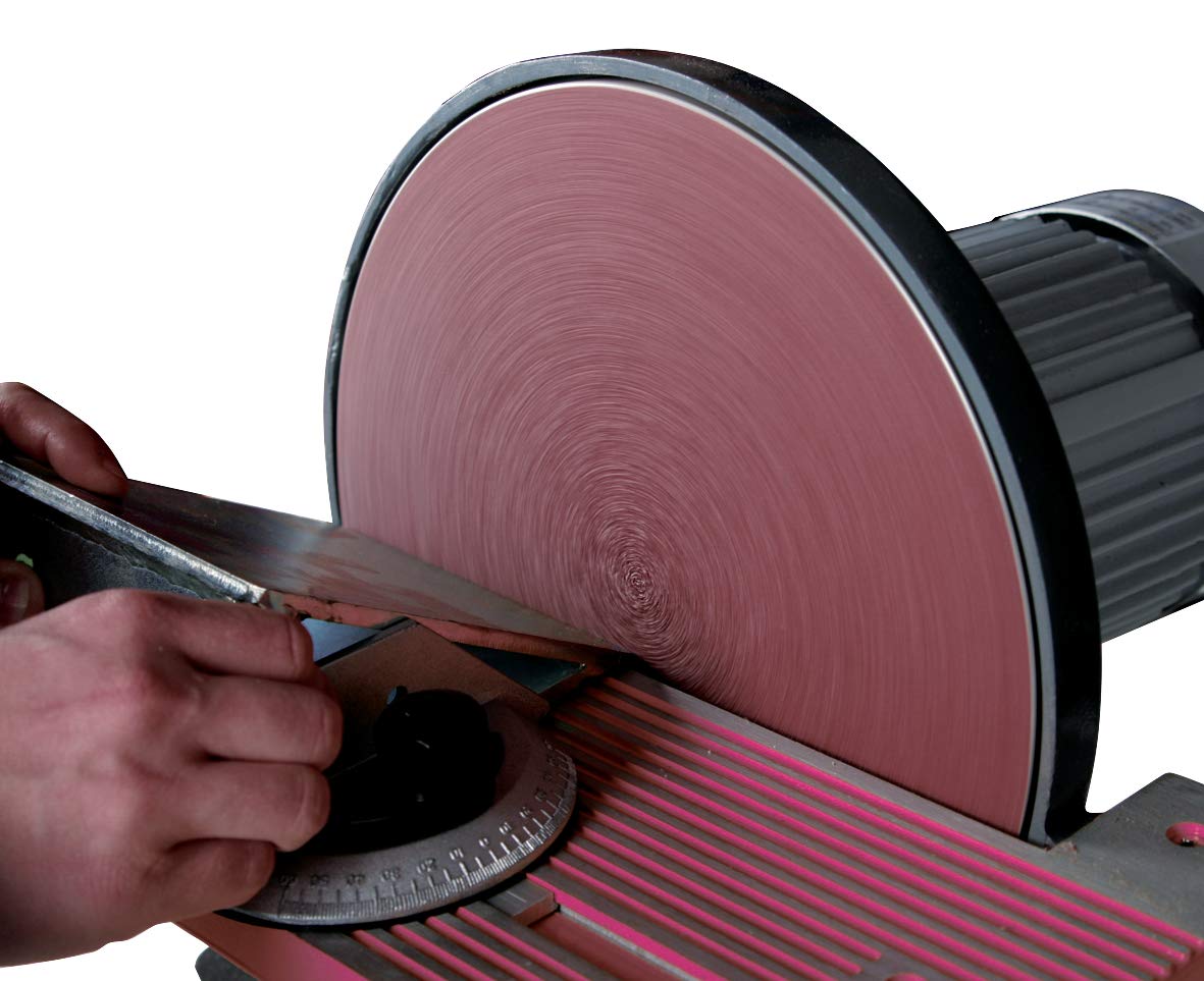 Optimum Tellerschleifmaschine OPTIgrind TS 305 (Schleiftisch neigbar, Motorleistung 900 W, 230 V, zur Oberflächenbearbeitung von Metallen, Fräsmaschinen) 3310305
