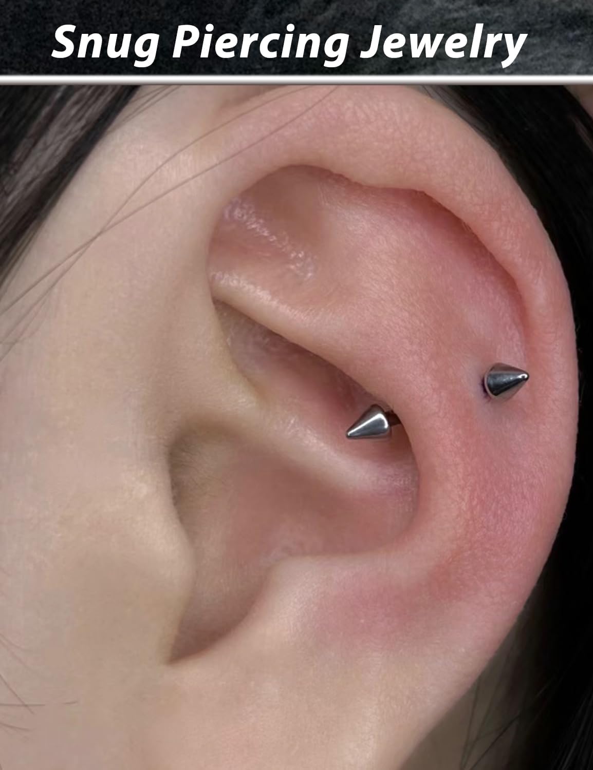 Oufksiyy Eyebrow Piercing Jewelry Surgical Steel Internal Thread Curved Barbell Tiny Eyebrow Ring Vertical Labret Lip Jewelry Ear Rook Small Belly Button Ring for Women Men 16g 6mm/8mm/10mm - Image 4