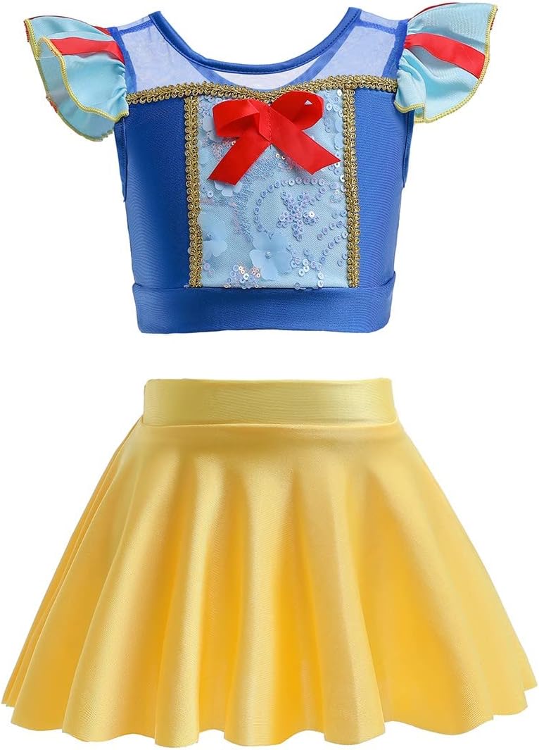 Princess Two-Piece Tankini Swimsuit for Baby Girls Bathing Suits Swimwear Surf Beach Summer Swimming Bikini Sets