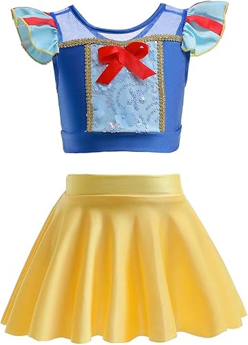 Traje de baño de princesa para niñas, conjunto de tankini de dos piezas, trajes de baño para exteriores, playa, surf, parque acuático, trajes de