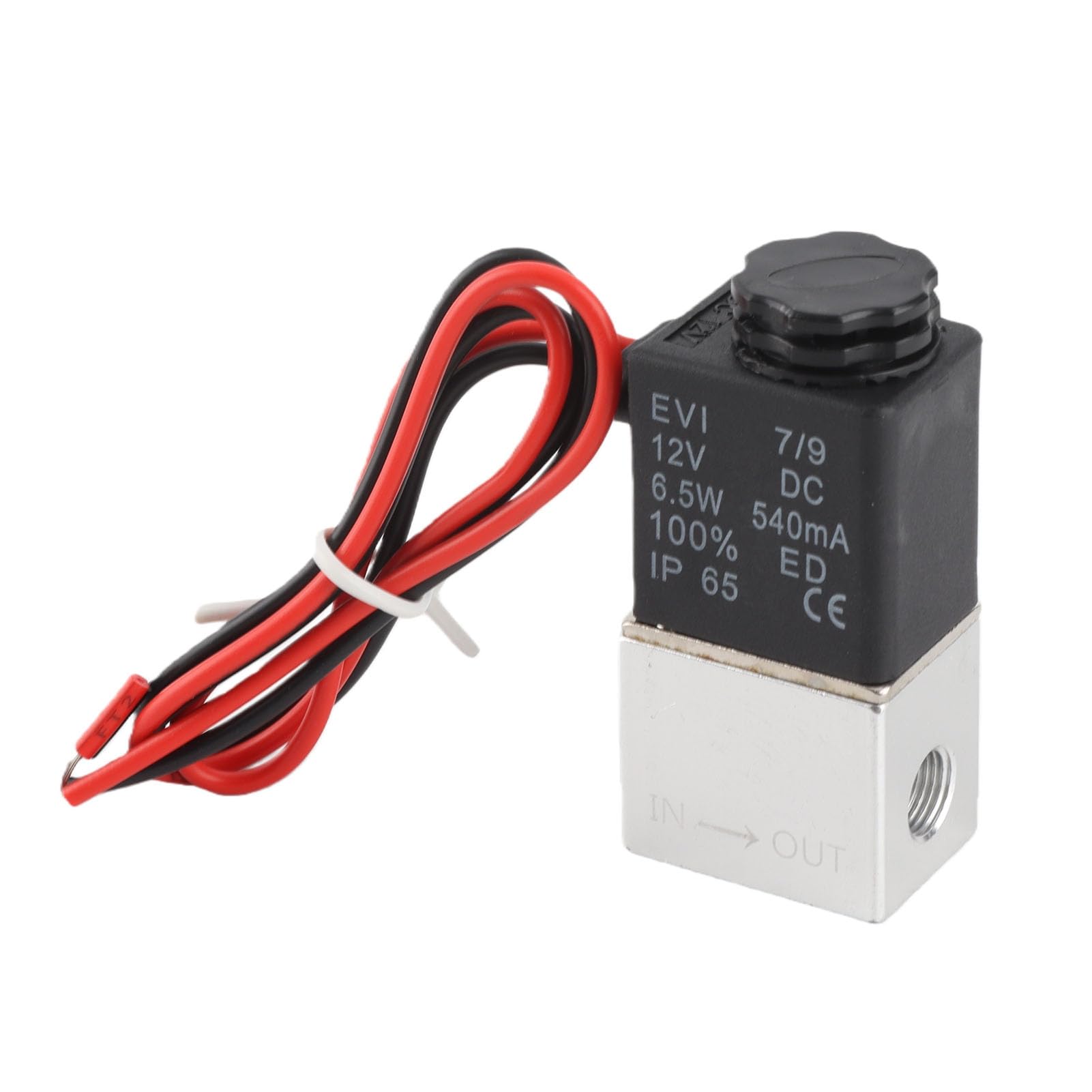 Elektromagnetyczny zawór pneumatyczny, 12 V DC 1/8", 2 drogi, normalnie zamknięte, aluminiowy pneumatyczny zawór elektromagnetyczny gazowy kontroler wody w płynie do systemu pneumatycznego