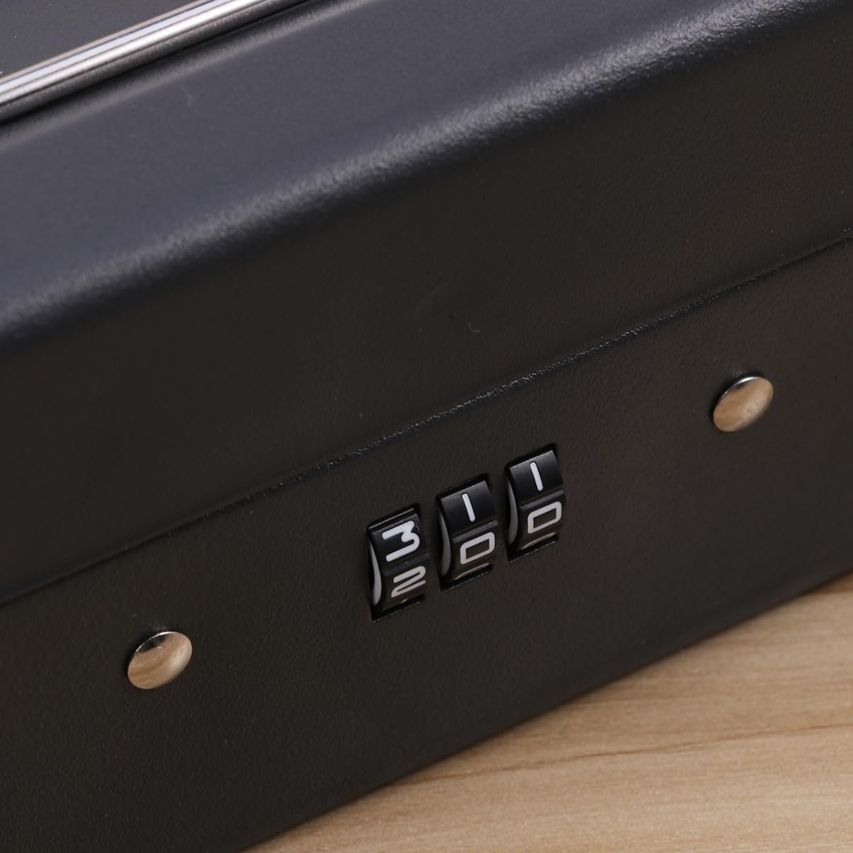 HOMSFOU Caja Caudales Combinacion Caja Con Cerradura De Combinación Cash Box Para Monedas Llaves Cheques