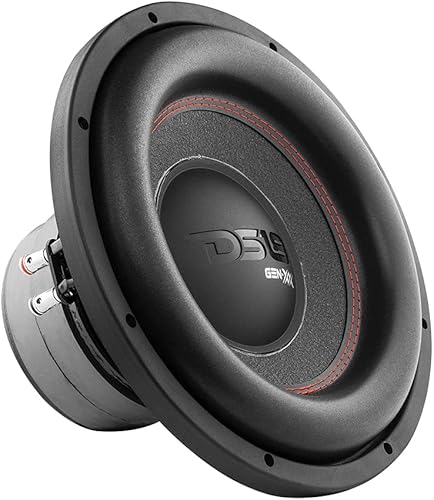 DS18 GEN-XX12.4DHE - Subwoofer para automóvil de alta excursión de 1200 vatios, bobina de voz dual máxima, 4+4 ohmios (1 altavoz)