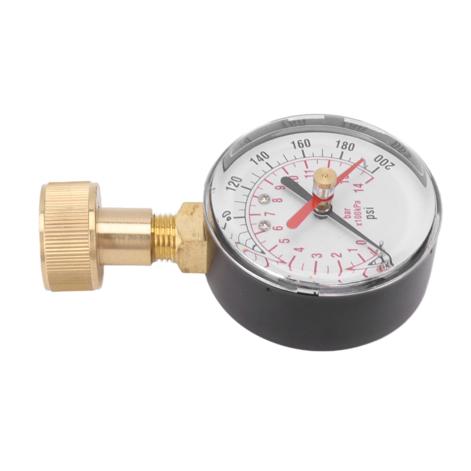 Manomètre D'eau de 2,5 Pouces 0-200 PSI 0-14 Bar en Alliage D'aluminium avec Filetage de Tuyau Femelle de 3/4 Pouces pour Système D'eau D'irrigation de Piscine Domestique RV