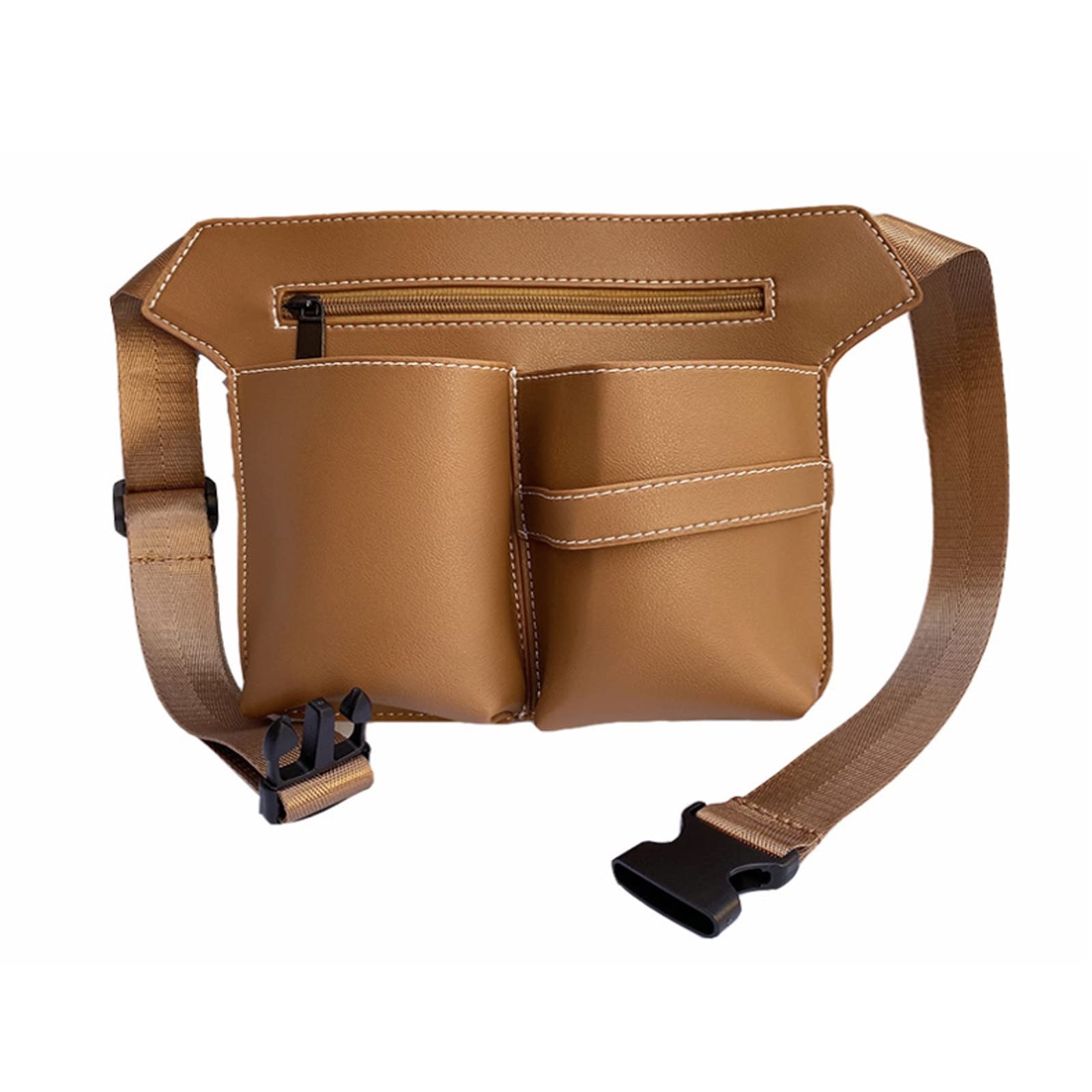 FDEFIRTFG Hairdressing Tool Belt Bag, Scissor Holster Waist Bag for Hairdressing Salon for Hairdressers(Khaki)