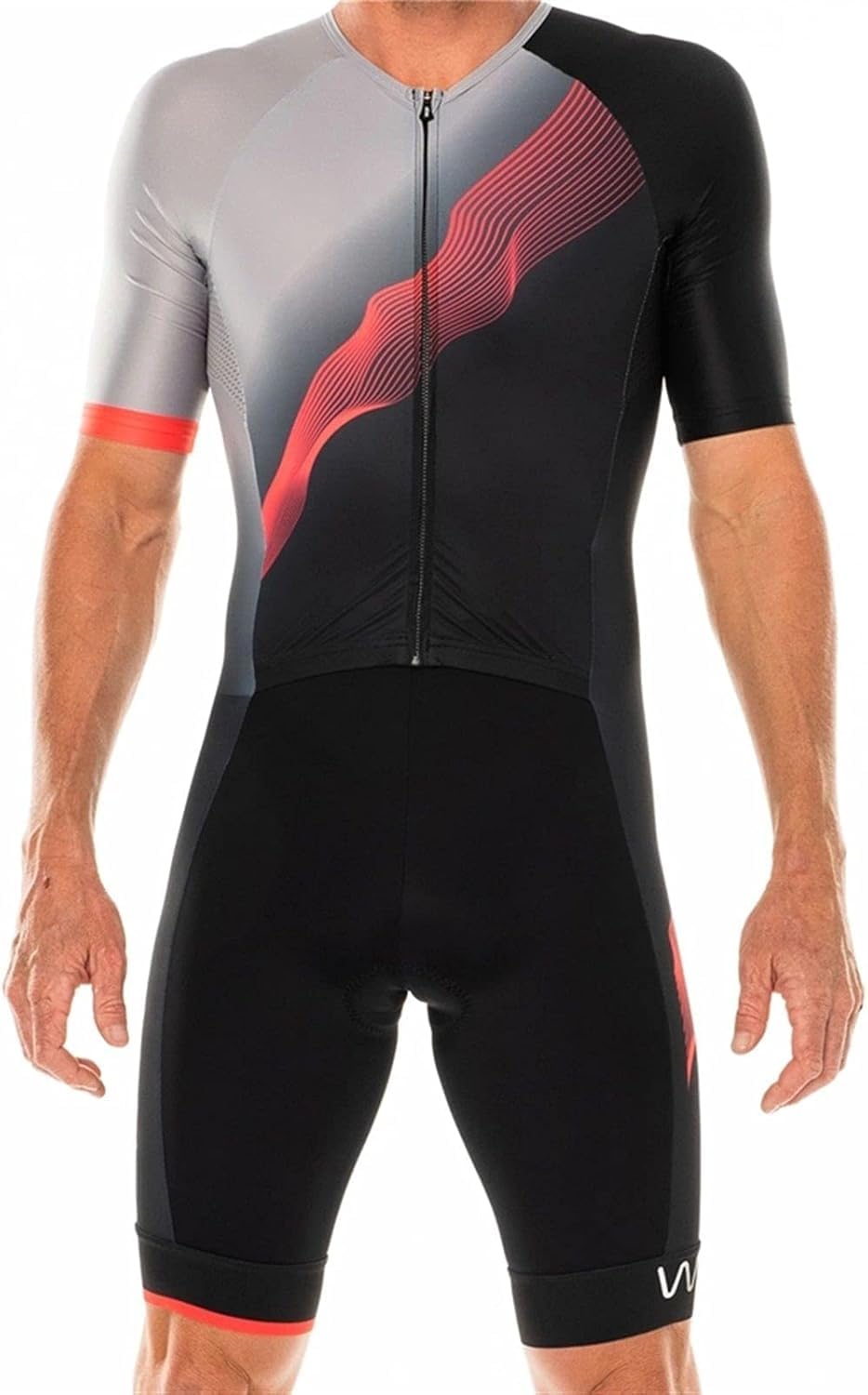 Mono De Manga Corta para Hombre Traje De Carrera De Triatlón Trisuit Traje De Piel Sportswear, Bodysuit 2, 4XL