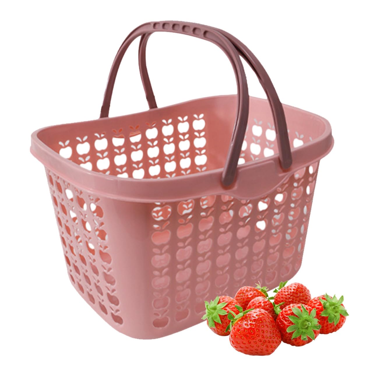 Artibetter Cesto la Spesa in Plastica Manico Ergonomico, Cesto Elegante per Frutta e Verdura, Pratico e Resistente, per Uso Indoor e Raccolta Alimenti