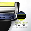 LetsShave Pro 5 Plus Manual Shaving Razor Blades Refills (Cartridge), Pack of 4, World's First Curved Blade with Vitamin E & Argan Oil Lubricating Strip, Blades for Men gallery image