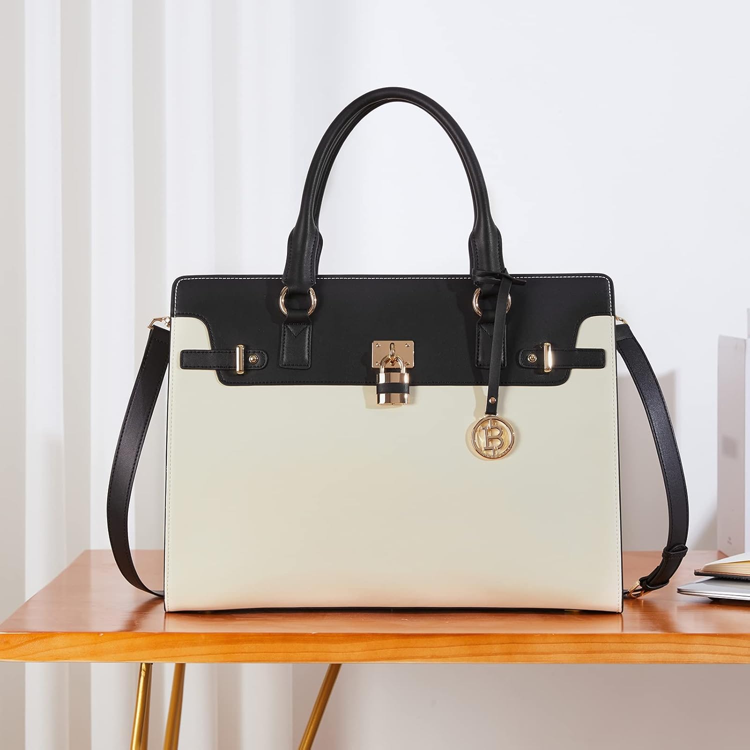 BOSTANTEN Briefcase for Women 15.6 inch Leather Laptop Bag Vintage Slim Lawyer Business Bag Stylish Work Purse - Image 3