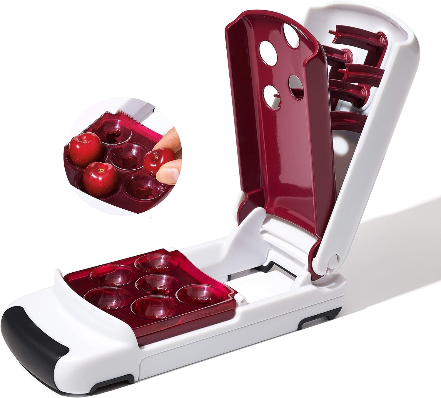 Good Grips,Quick Release,Multi Cherry Pitter, Convenient cherry corer, Fruit corer, For Cake, Pie, Salad，Dinner，Restaurant
