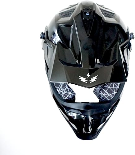 Miniatura 6 de 1Storm Casco de motocross para adultos ATV Dirt Bike BMX MX Downhill Mountain Helmet Track Style JH601 Negro Brillante