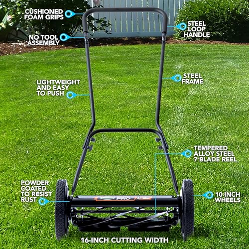 Image of Scotts Outdoor Power Tools 2607-16S 16-Inch 7-Blade Push Reel Lawn Mower
