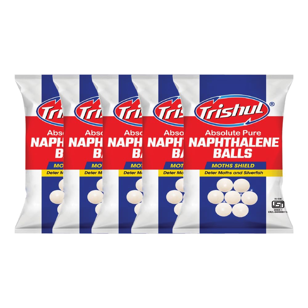 Trishul Naphthalene Balls for Clothes | Bathroom | Wardrobe | Moth, Protect Clothes 100% Safe | Smell | Stain/Germs Free (Pack of 5)-image-32