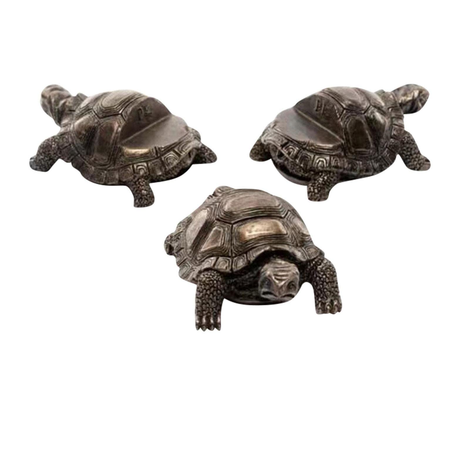 FIYSON 3 Pcs/set Plant Pot Feet,Flower Plant Pot Risers Resin Cute Animal Shape Planter Support Stand,Decorative Pot Support Feet for Indoor and Outdoor to Improve Airflow and Drainage (Tortoise)