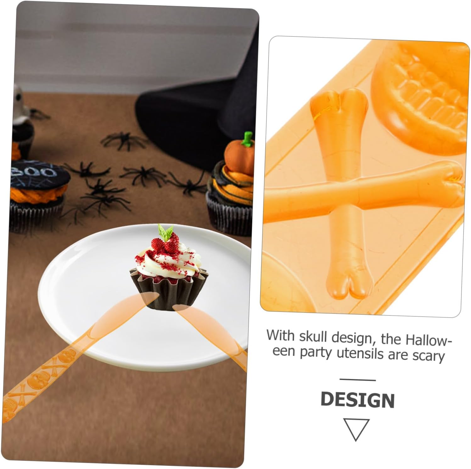 12pcs Halloween Party Cutlery Adorable Plastic Utensils for Festive Gatherings for Table Decoration and Theme Parties