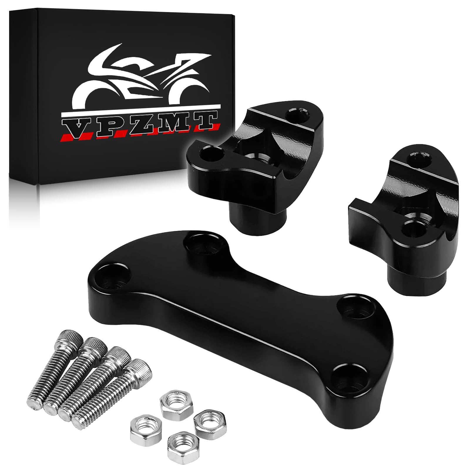 1” Handlebar Riser/Top Clamp Kit 1.5" Tall for Harley Touring