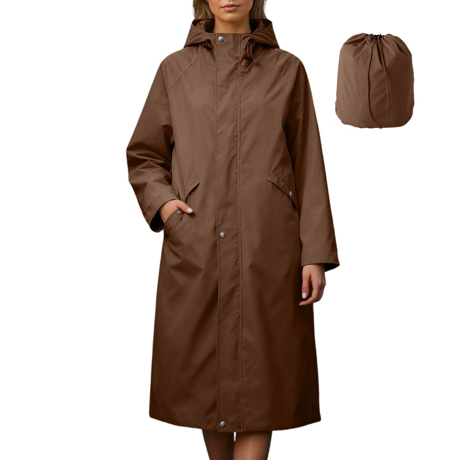 Generisch Chubasquero para hombre y mujer, impermeable, chaqueta cortavientos, poncho de lluvia, ligero, portátil, cortavientos, chubasquero, impermeable, para senderismo, ciclismo, con mangas largas