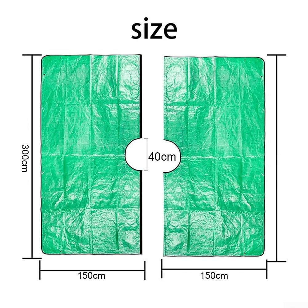 Gdfnmogo Bâche d'aménagement paysager pour collecte de feuilles et élagage de jardin - Couverture robuste en polypropylène avec boutons-pression d'angle, cour extérieure réutilisable (3 x 40 cm)
