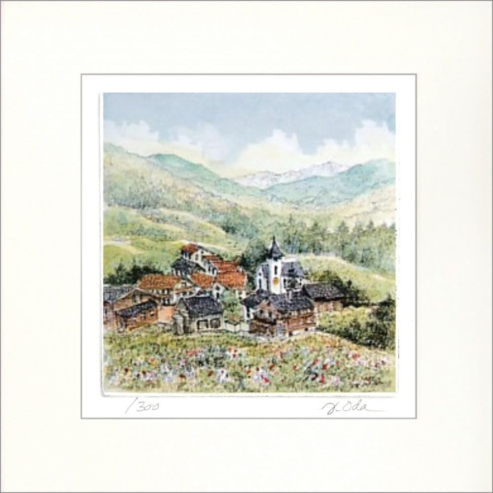 Amazon｜織田義郎 ヴァルチーナII マット エッチング＋手彩色 版画 銅