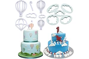 13Pcs/Set Hot Air Balloons & Cloud Fondant Cutter Set