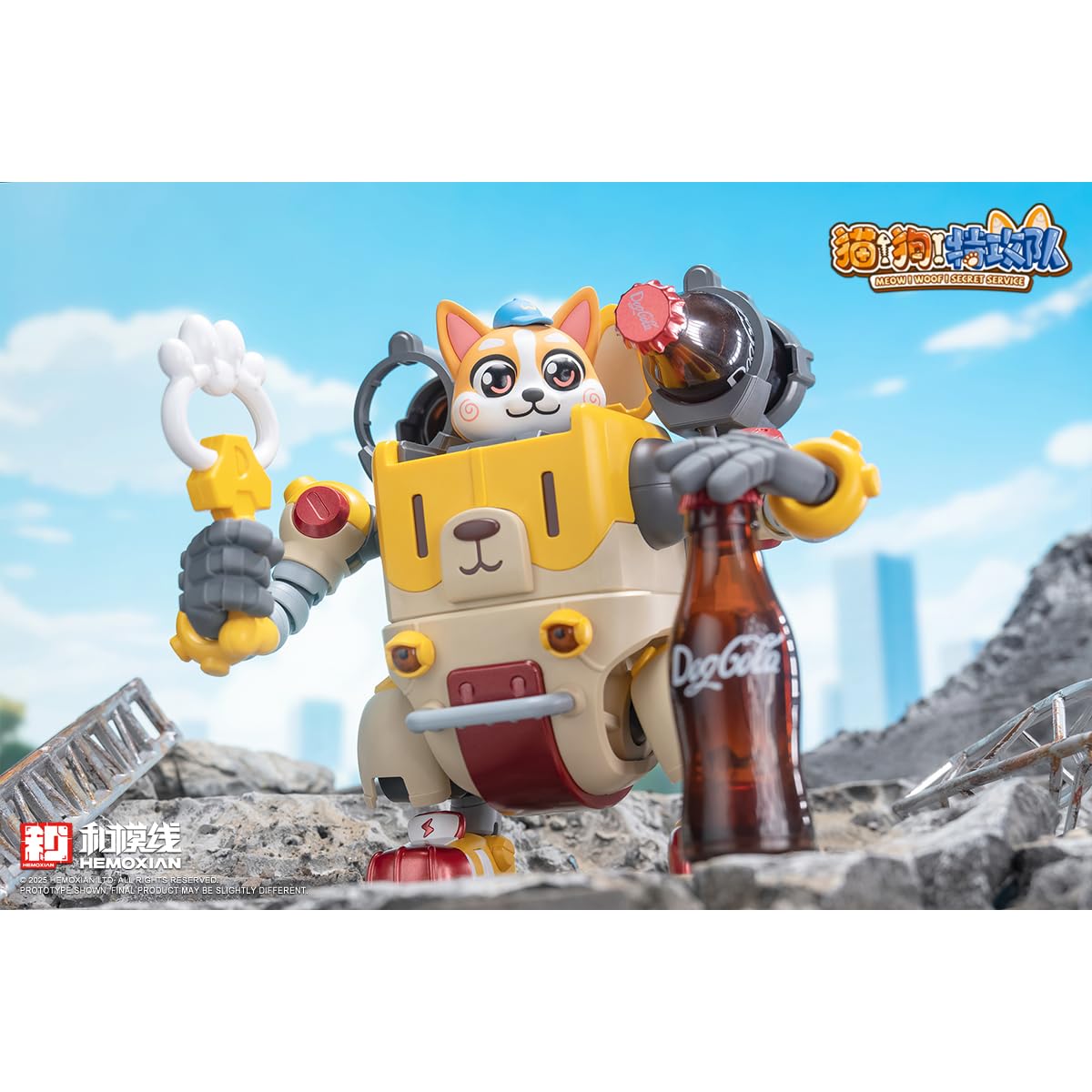 HIPLAY HEMOXIAN Miau! Hau! Tajna Służba Vol.1 COLAJI Urocza Seria Mecha Zwierząt Aktywny Model KJ-052