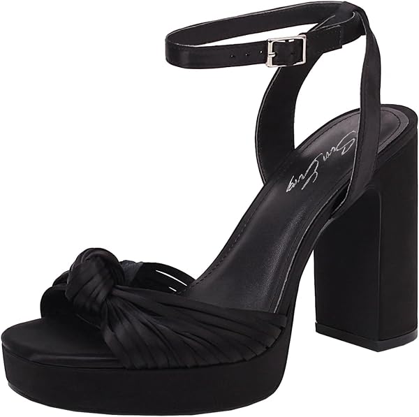 Strappy Platform Heels for Women Square Open Toe Chunky High Heels Mul...
