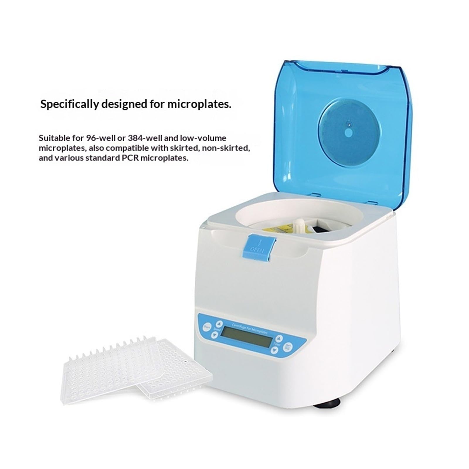 Centrifugadora de microplacas de lab de 2200-2800Rpm con pantalla LCD, máquina centrífuga de sobremesa for microplacas de PCR Control de velocidad