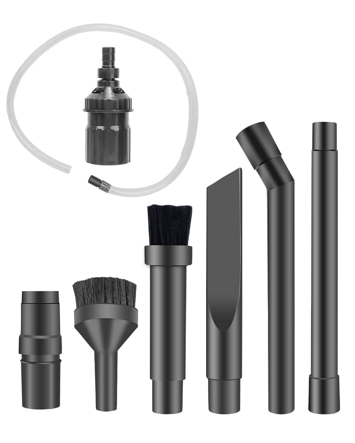 KEEPOW 8 Pieces Mini/Micro Vacuum Cleaner Attachment Tool Kit, 1-1/4" & 1-3/8" Attachments for Hard-to-Reach Areas