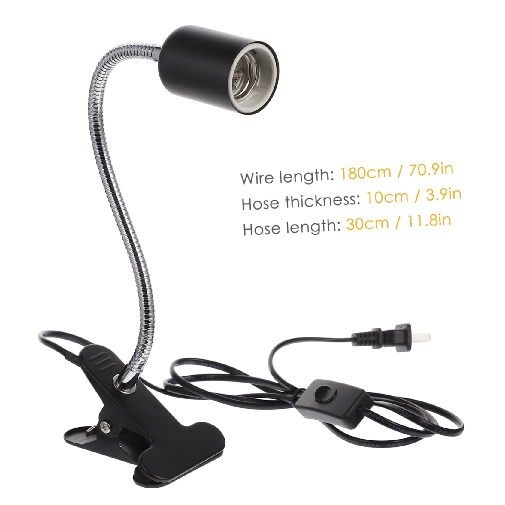 DIYEAH Clip Light Universal Lamp Head Led Bedside Night Lamp Warm Light Enhance Your Home Decor
