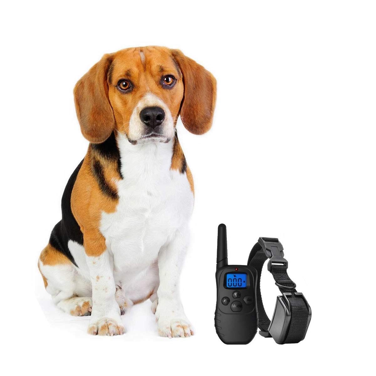 Exuby Dog Training Collar with Remote - Correct Any Behavior with 3 Training Modes (Sound, Vibration & Shock) - Rechargeable Batteries - Dog Clicker Included - Fast and Effective Dog Training
