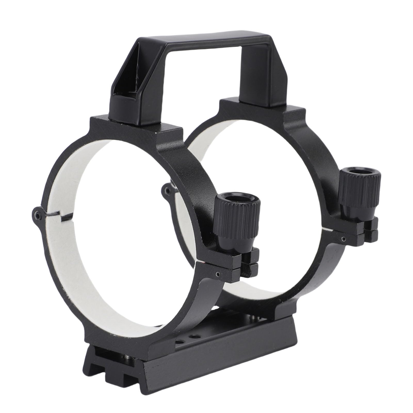 Hidyliu Anillo de Tubo de Telescopio Ajustable con Tiras Acolchadas Abrazadera de Metal Robusta para Telescopio Astronómico de 80 Mm a 90 Mm Uso en Exteriores