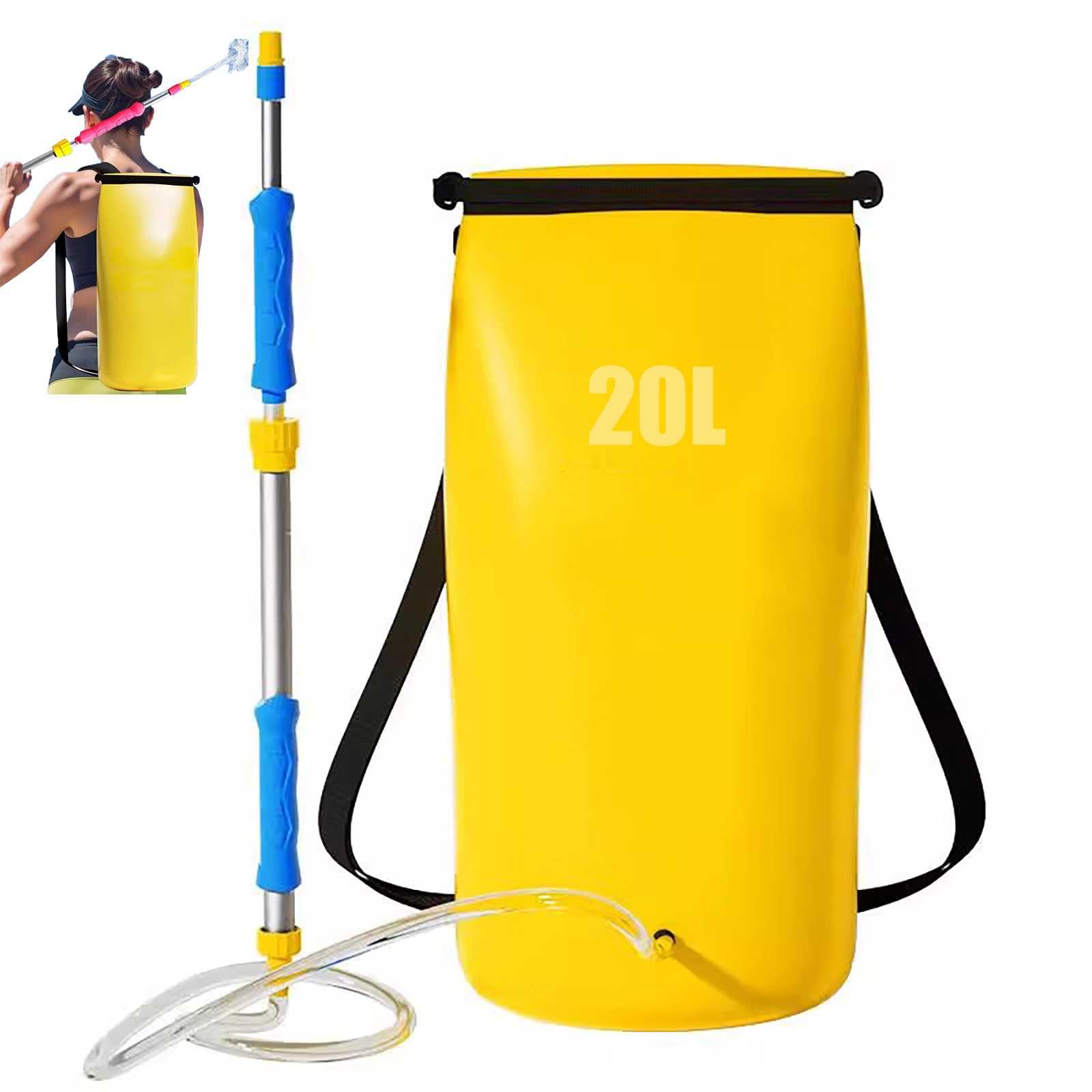 Rucksack Water Soaker Toy,20l Packsack 18m Reichweite Wasserschlachten Spielzeug Verstellbare TräGer Ausziehbarer Rucksack Wasserpistole, FüR Strand/Pool/Outdoor