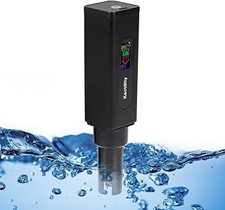 Lab Grade 5 in 1 Water Quality Test Meter, pH TDS Meter, pH/TDS/EC/Salinity/Temp Data, Simultaneous Display & Rechargeable, for Familydrinking Water, Swimming Baths, Aquariums, Labs