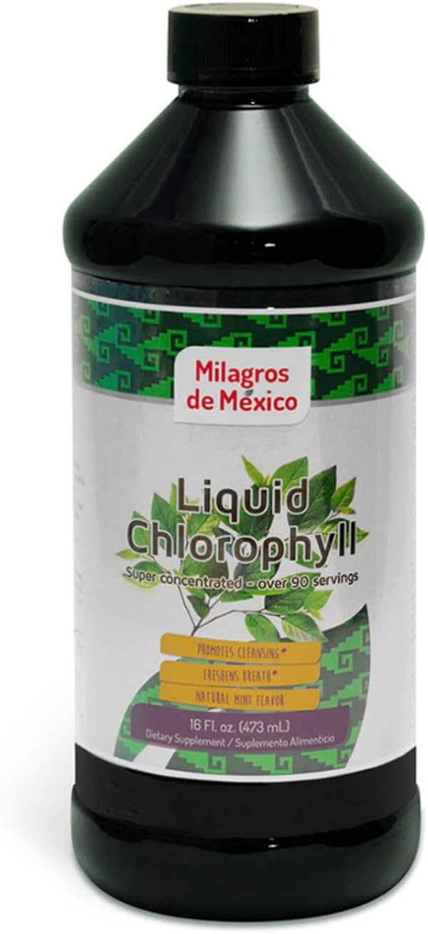 Clorofila Líquida con Menta, 16 fl oz (473 mL), 95 porciones, 100 mg de Clorofilina de Sodio y Cobre, Soporte Digestivo y Bienestar Diario