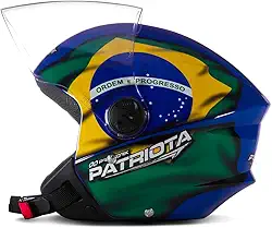 Pro Tork Capacete New Liberty Three Patriota, Azul/Verde, Tam. 58