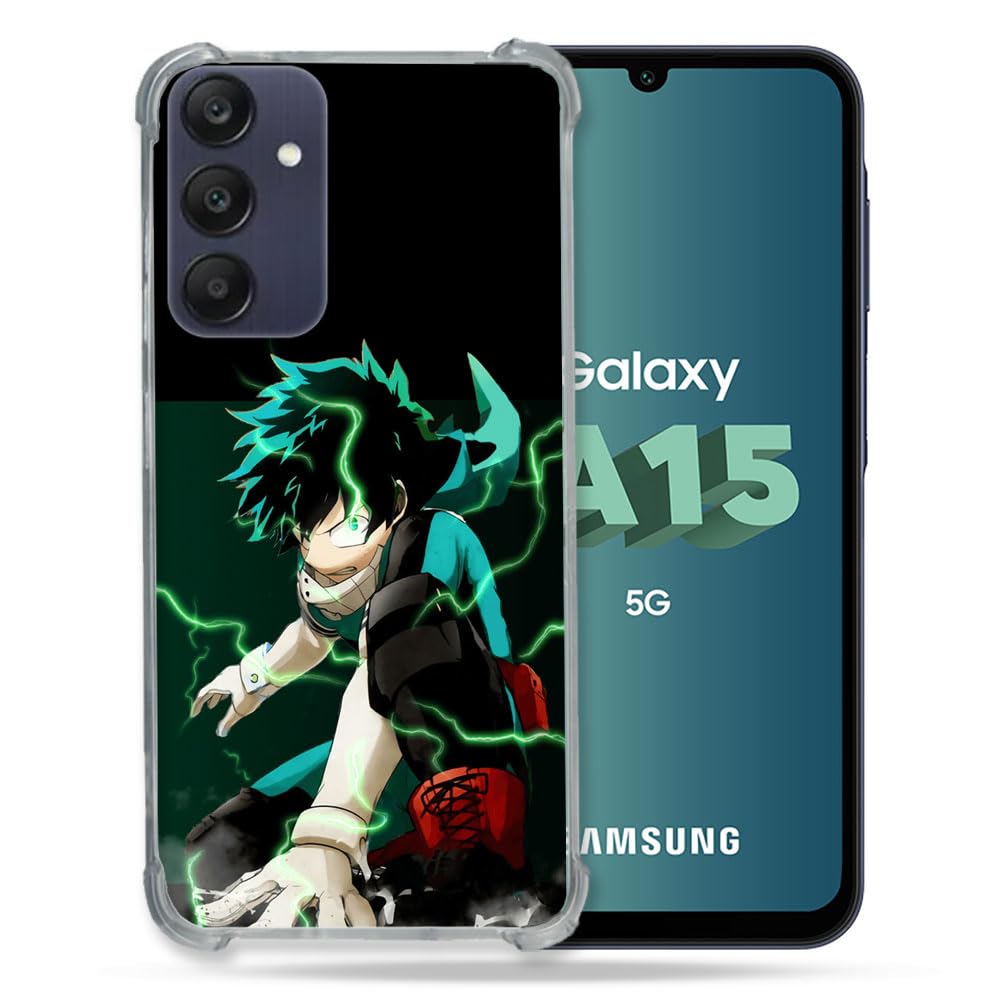 Cokitec Reinforced Case for Samsung Galaxy A15 4G / 5G Manga My Hero Academia Deku