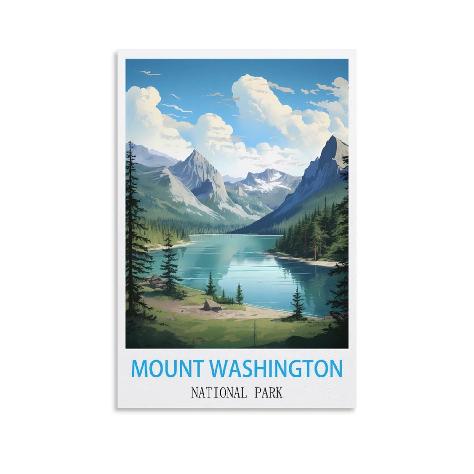 Metal Tin Sign,Mount Washington National Park,Metal Wall Decorative Tin Signs for Home Kitchen Bar Coffee Shop Club Orchard Decoration 15x30cm