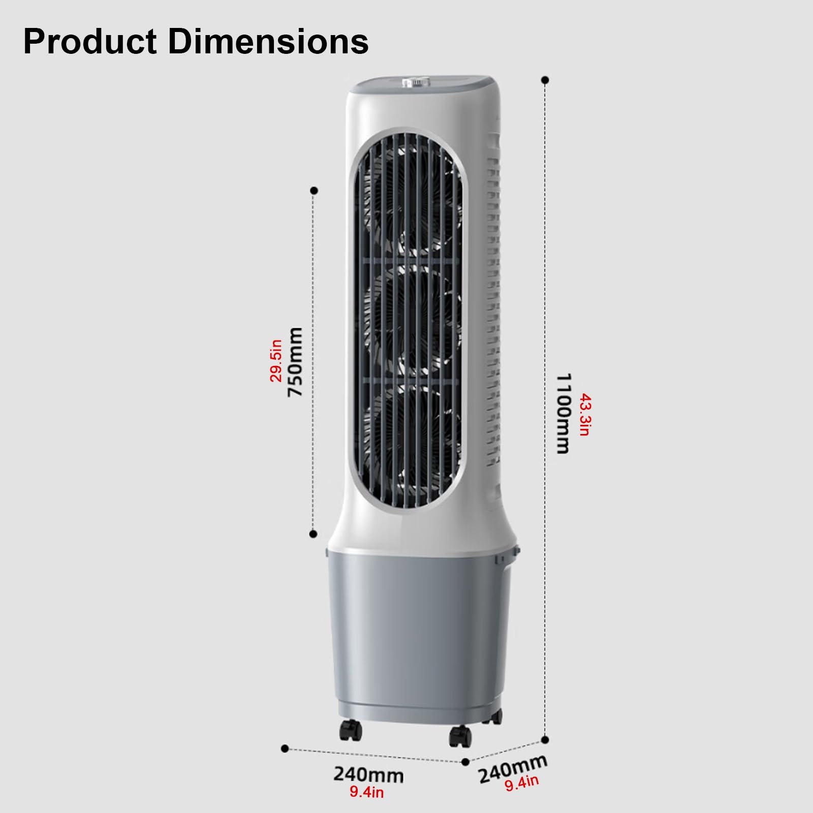 Condizionatore Portatile senza unità esterna | Condizionatore dual split, Portable Air Conditioning, Ventilatore, Raffreddamento, 12H Timer, for Camper Casa Ufficio