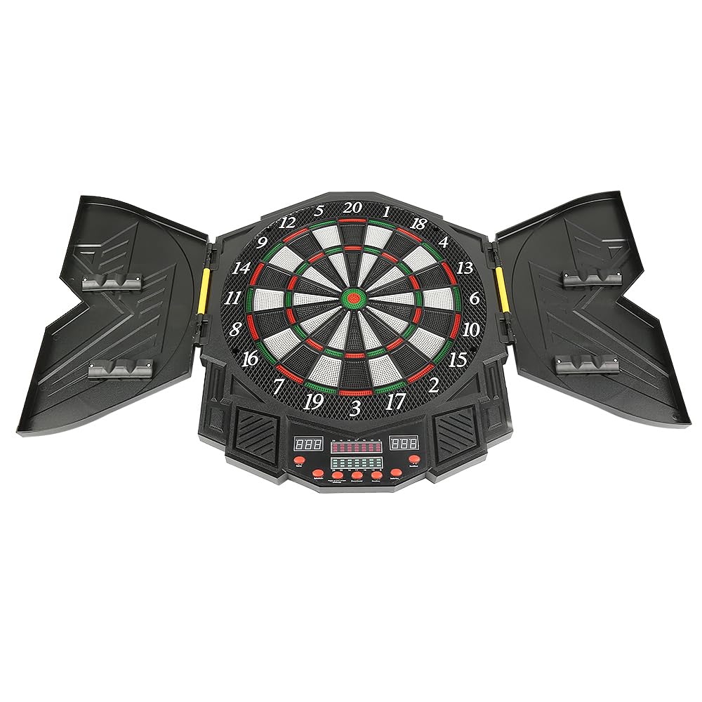 Jeu de Fléchettes Électronique avec Écran LED,12 Fléchettes, 27Jeux et 216 Variantes,pour Jusqu'à 16 Joueurs Cible Electronique
