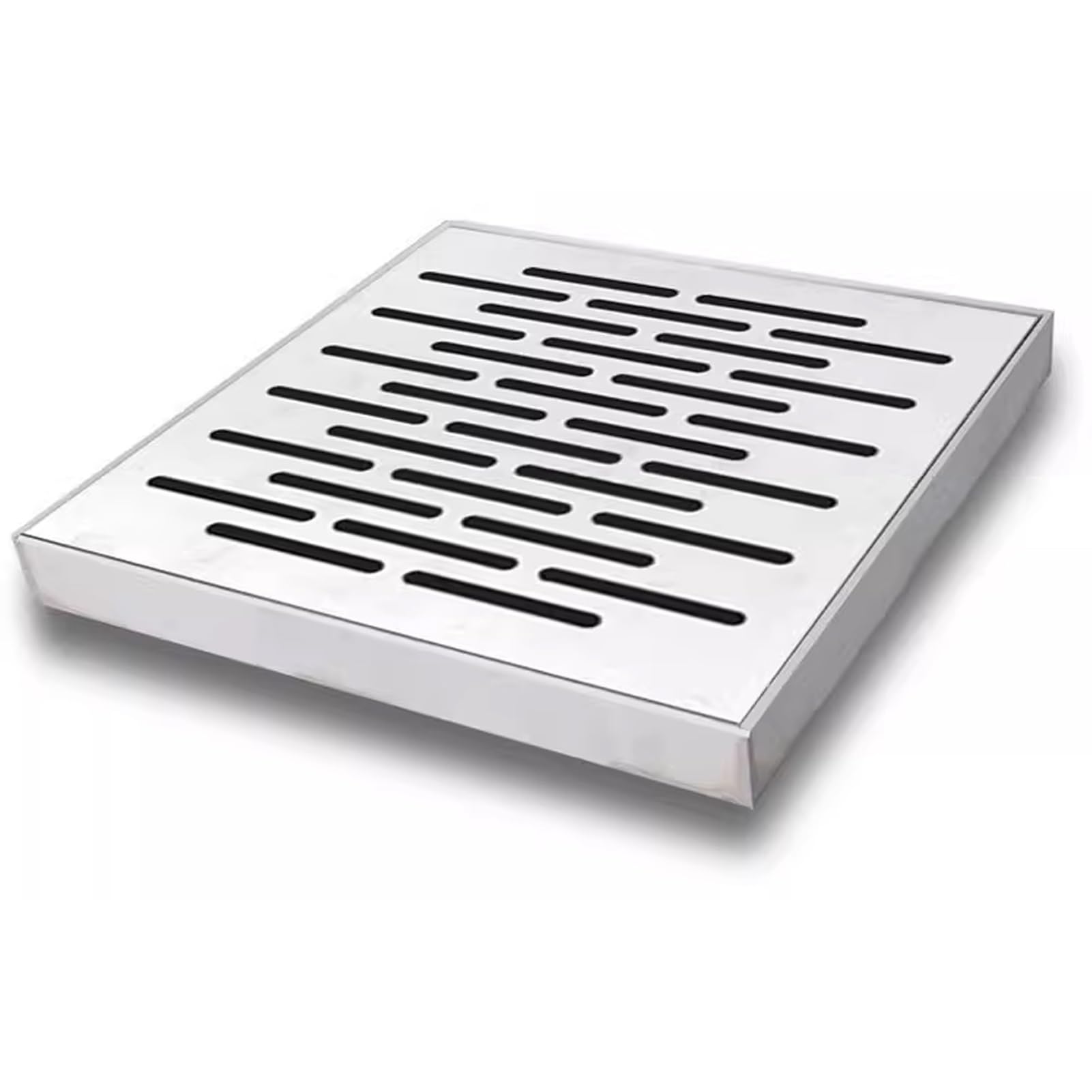 Grille de drainage et cadre d'inspection en acier inoxydable au design invisible
