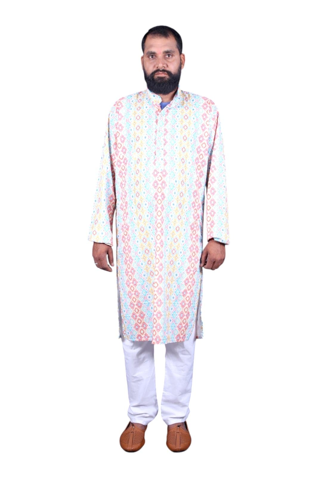 buy Men's Cotton Mandarin Style Jacket-image-46
